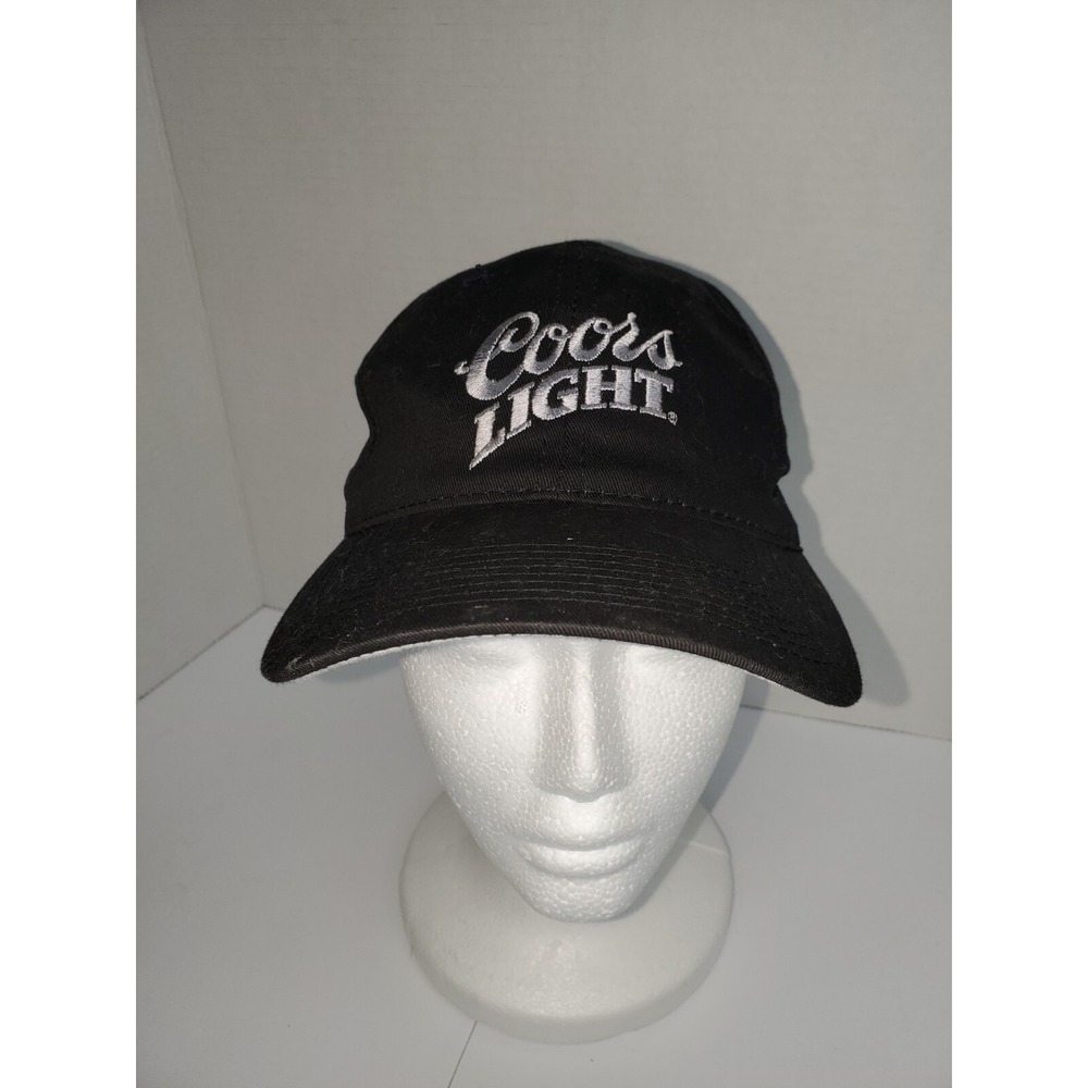 Kudzu Coors Light Beer Hat Mens Black Cotton Snapback Silver‎ Bullet Breweriana